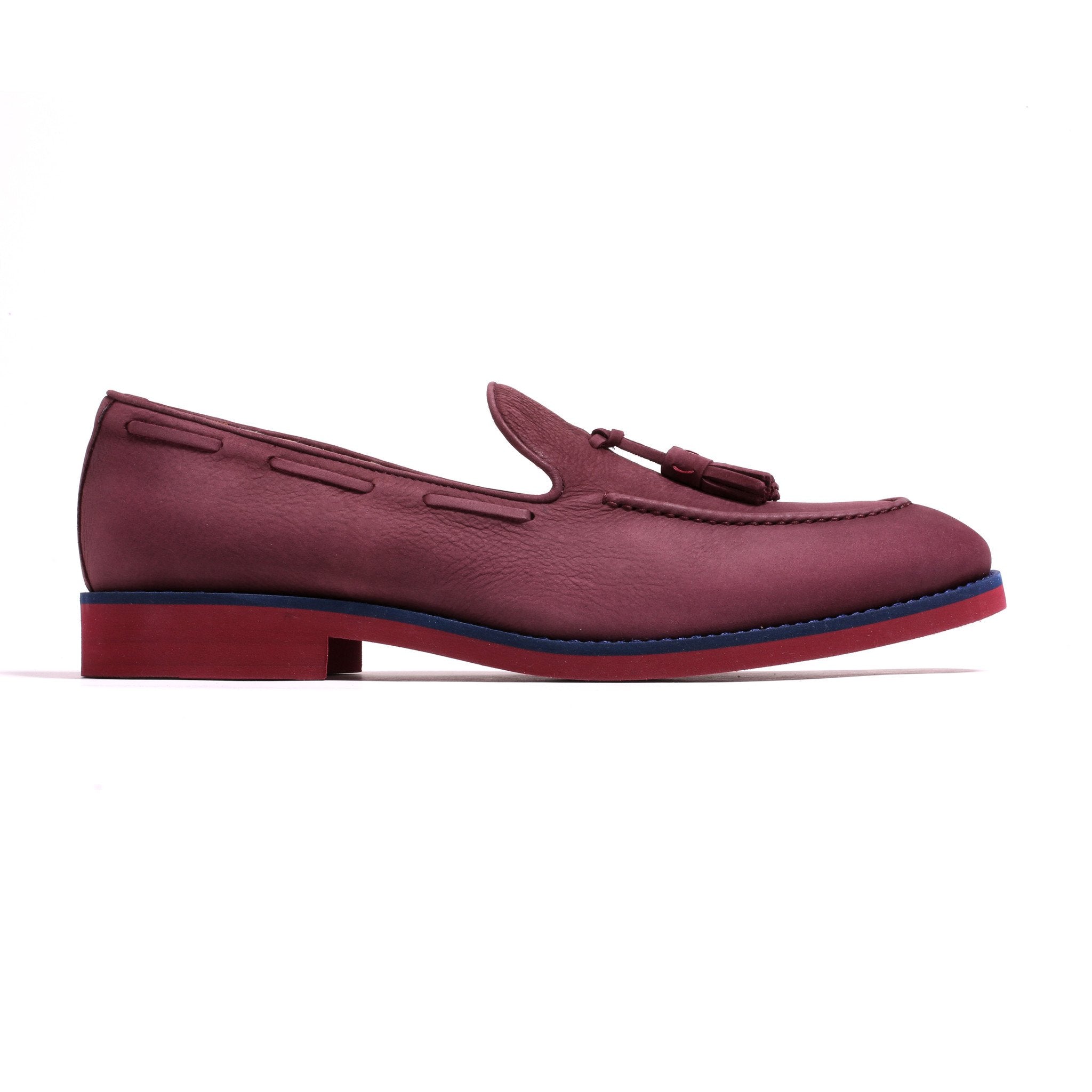 Men's Suede Burgundy Loafer