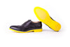 MEN'S BLACK & GREY WINGTIP ON YELLOW SOLE (EX28)