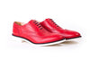 Men's Red & Black Accented with White Sole Brogue Wingtip (EX-112)
