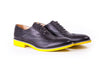 MEN'S BLACK & GREY WINGTIP ON YELLOW SOLE (EX28)