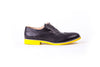 MEN'S BLACK & GREY WINGTIP ON YELLOW SOLE (EX28)