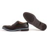 Men's Dark Brown & Sky Blue Brogue Wingtip