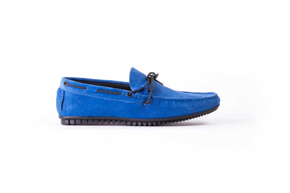 Men's Navy Blue Suede Driver Mocassin (Ex-203)