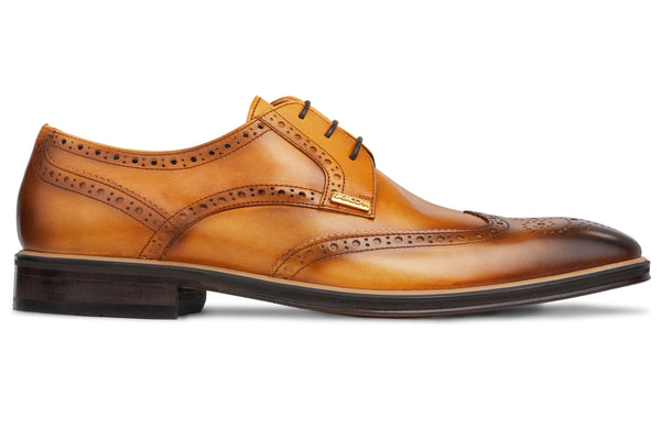 Men's Cuoio - Beige - Beige, Derby  Wingtip, Leather Sole