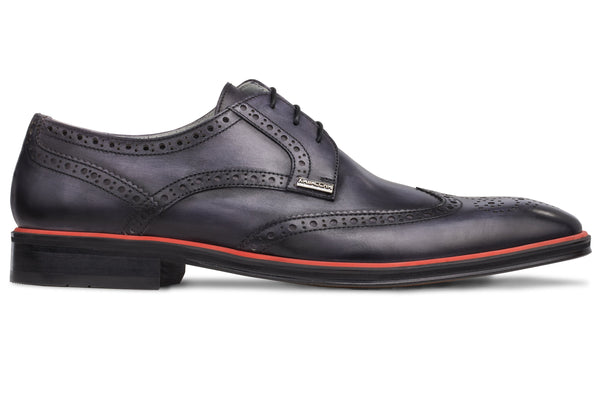 Men's Grey - Ice - Rosso, Derby  Wingtip, Leather Sole