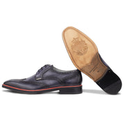 Men's Grey - Ice - Rosso, Derby  Wingtip, Leather Sole