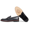 Men's Grey Calf Tassel Loafer, Rosso Accent / Blk EVA sole Made in Italy