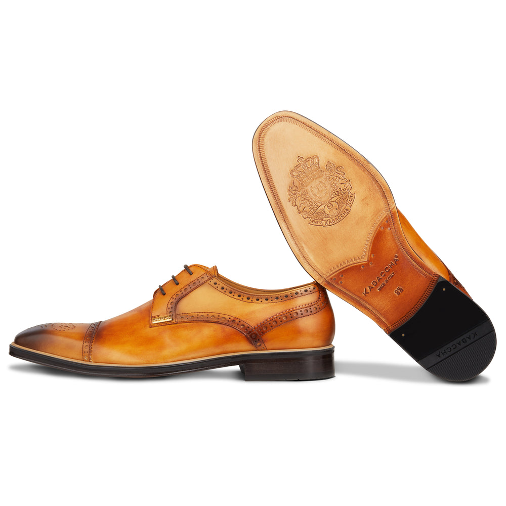 Men's Cuoio - Beige - Camel, Oxford ToeCap, Leather Sole
