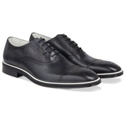 Men's Black - Ice - White, Oxford ToeCap, Leather Sole
