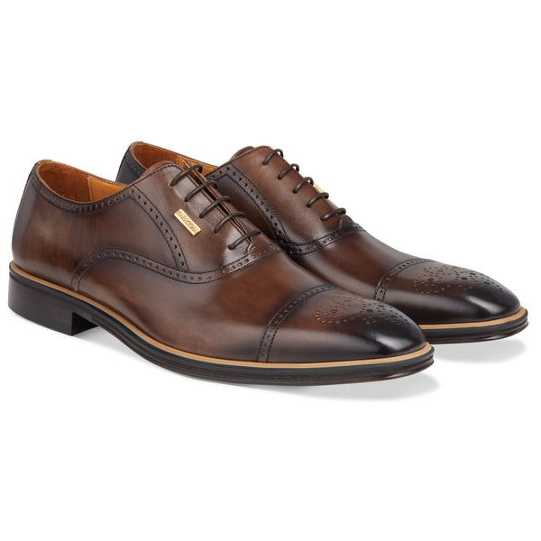 Men's T-Moro - Beige - Camel, Oxford ToeCap, Leather Sole