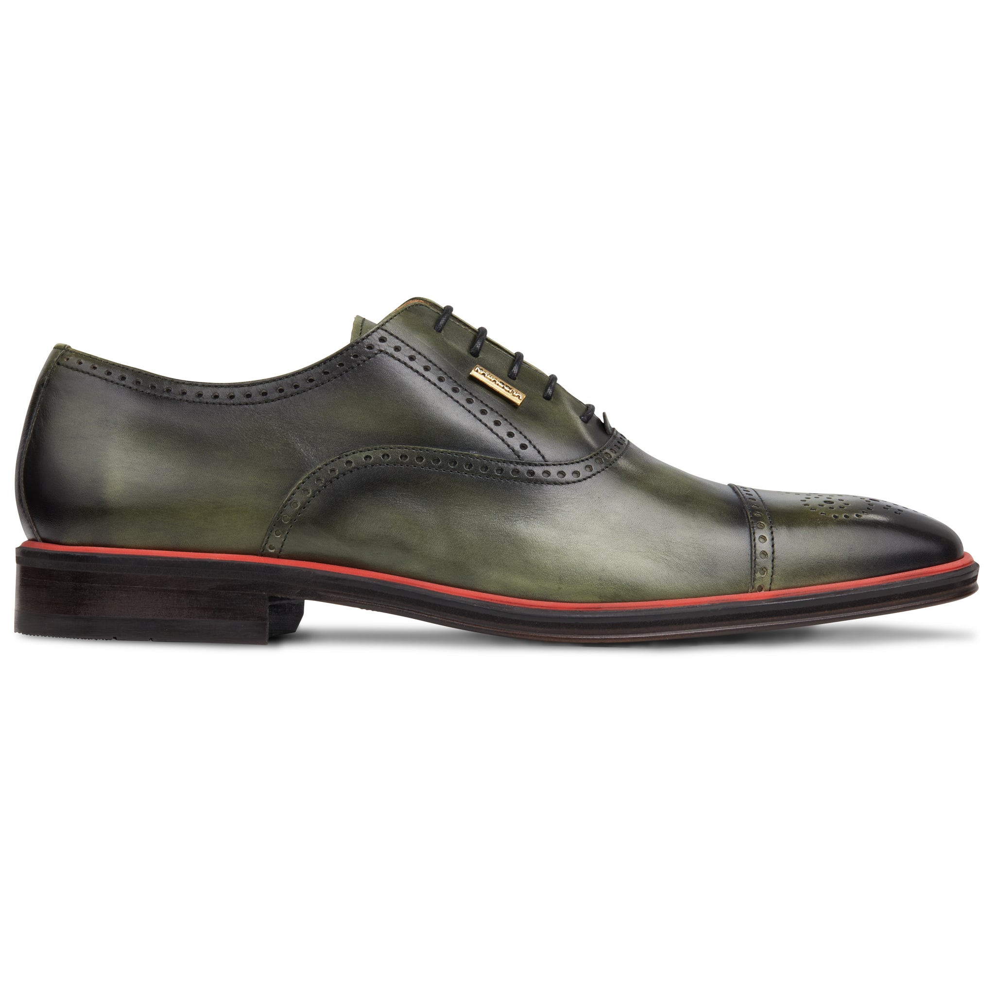 Men's Verde - Beige - Rosso, Oxford ToeCap, Leather Sole