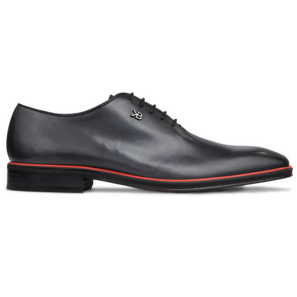 Men's Black - Ice _ Rosso, Oxford Whole Cut, Leather Sole