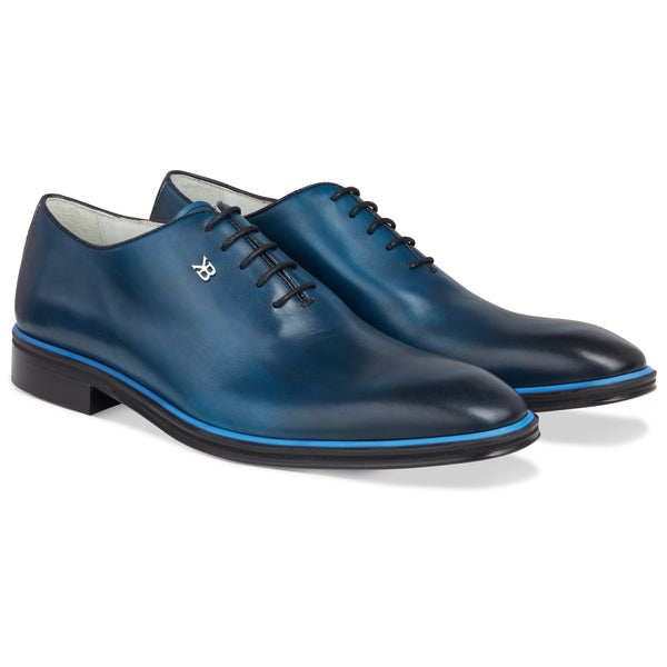 Men's Blue - Ice  - Azul, Oxford Whole Cut, Leather Sole