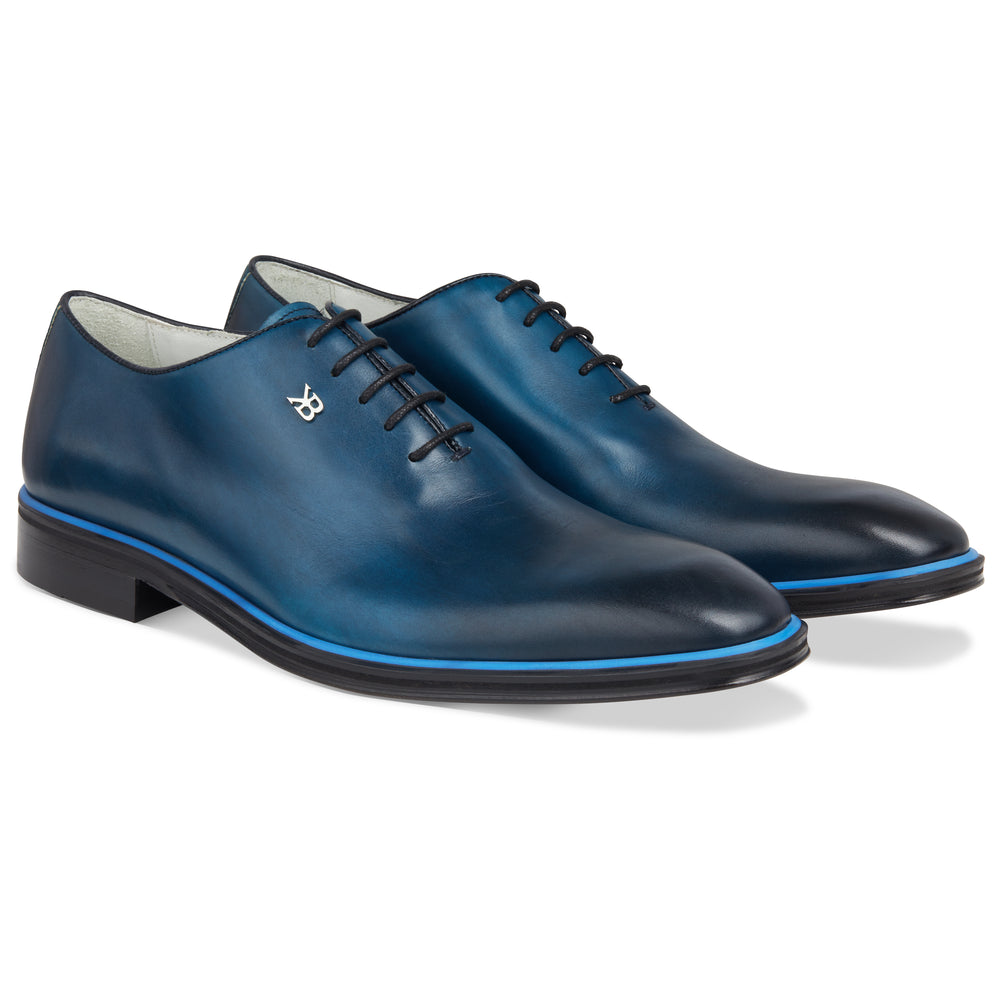 Men's Blue - Ice  - Azul, Oxford Whole Cut, Leather Sole
