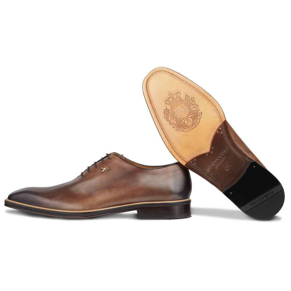 Men's T-Moro - Beige - Camel, Oxford Whole Cut, Leather Sole