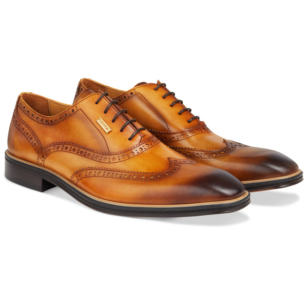 Men's Cuoio - Cuoio - Camel, Oxford half wingtip Leather Sole