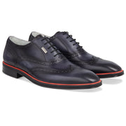 Men's Grey - Ice - Rosso, Oxford half wingtip Leather Sole