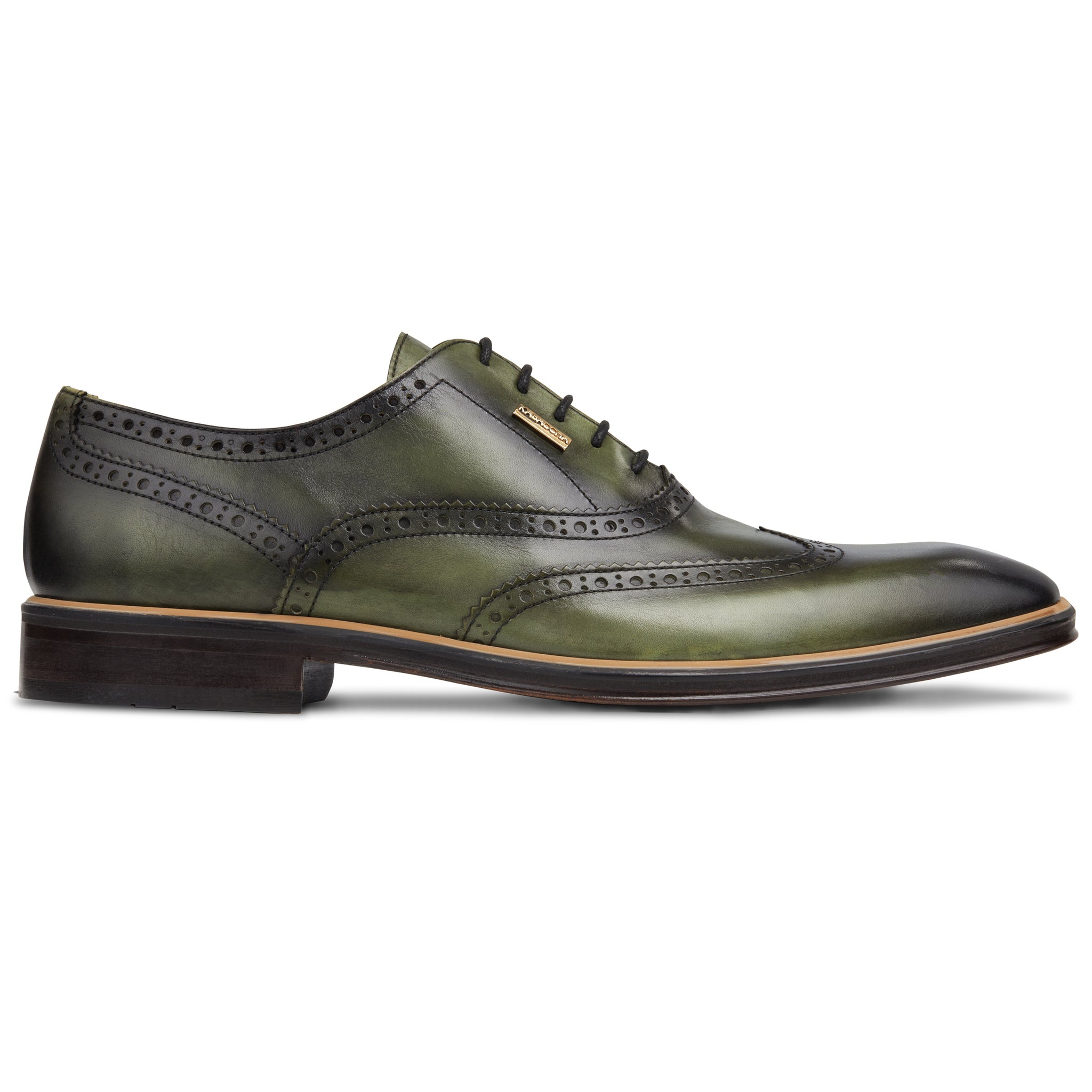Men's Verde - Beige - Camel, Oxford half wingtip Leather Sole