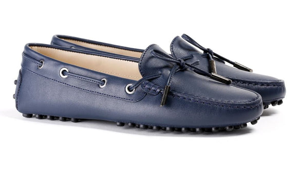 Woman's Navy Driver Mocassin. Made in italy
