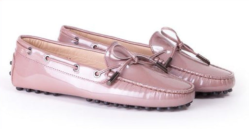 Woman's Patent Lavender Driver Mocassin. Made in Italy