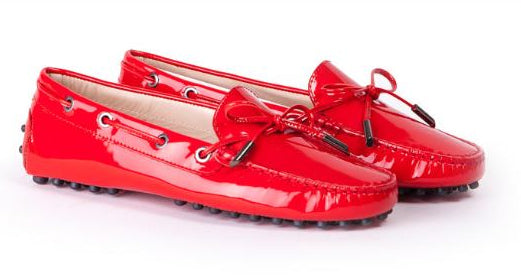Woman's Patent Red Driver Mocassin. Made in italy