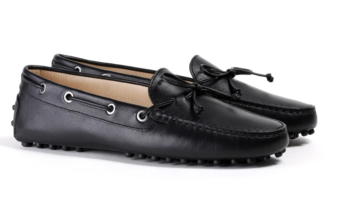 Women's Black Driver Mocassin. Made in Italy