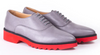 Women's Grey, 3 Piece Oxford Laceup. Made in Italy