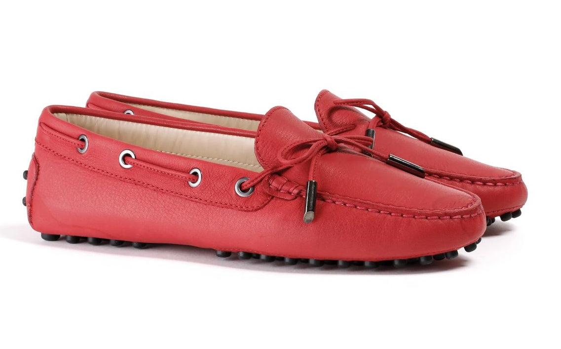 Women's Red Driver Mocassin. Made in Italy
