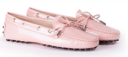 Woman's Patent Salmon Driver Mocassin. Made in Italy