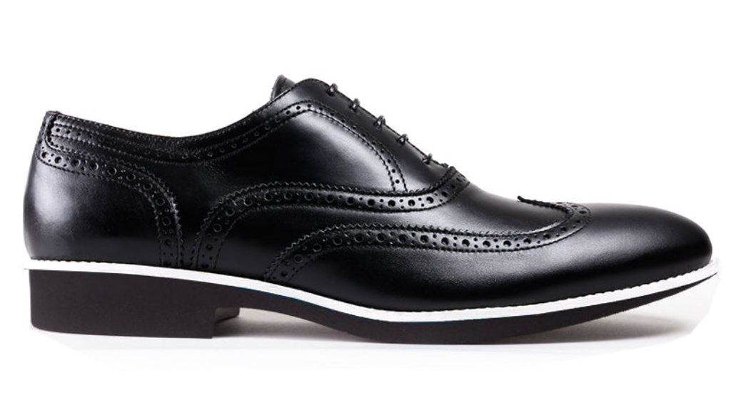 Mens Black Oxford  half wingtip EVA sole