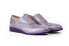 2017 Men's Grey & Purple Accented wedge sole Brogue Wingtip