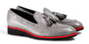 Men's Grey & Red Accented Tassel Loafer with Black Wedge Sole ( Ex-180)