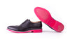 Men's Black & Grey Accented on Pink sole Brogue Wingtip (EX-108)