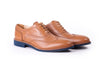 Men's Tan & Tan Accented with Blue sole Brogue Wingtip (EX-122)