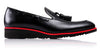 Men's Black & Red Accented Tassel Loafer With Wedge Heel (EX-211)