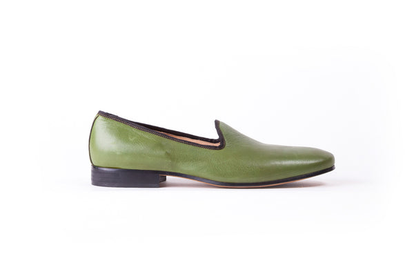 Men's Green Slip-On with Leather Sole (EX-133)