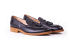 Men's Black & Tan Accented Tassel Loafer with Brown Sole (EX-145)