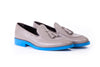 Men's Grey & Blue Tassel Loafer with Blue Sole ( EX-151)