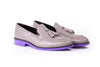 2017 Men's Grey Tassel Loafer with Purple accented Sole