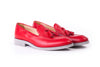 Men's Red Rosso Tassel Loafer with Grey Sole (EX-155)