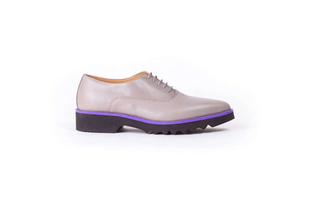 Women's Grey & Purple Accented with Black Sole Lace Up - EX - 306